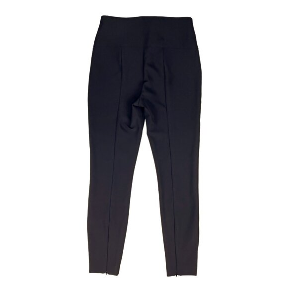 CLUB MONACO Stretch Pull on Hips and Hem Zip Black Trousers Size 2 - Picture 2 of 8